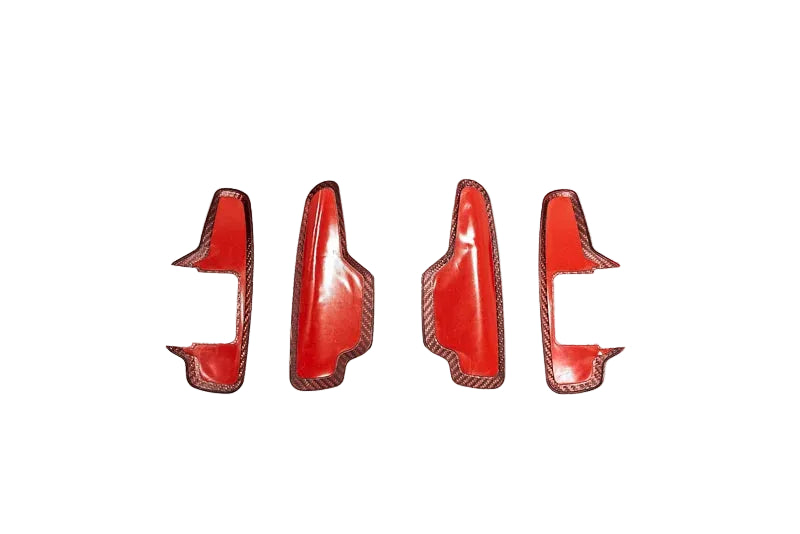 C8 Corvette Carbon Fiber Paddle Shifter Covers - Red