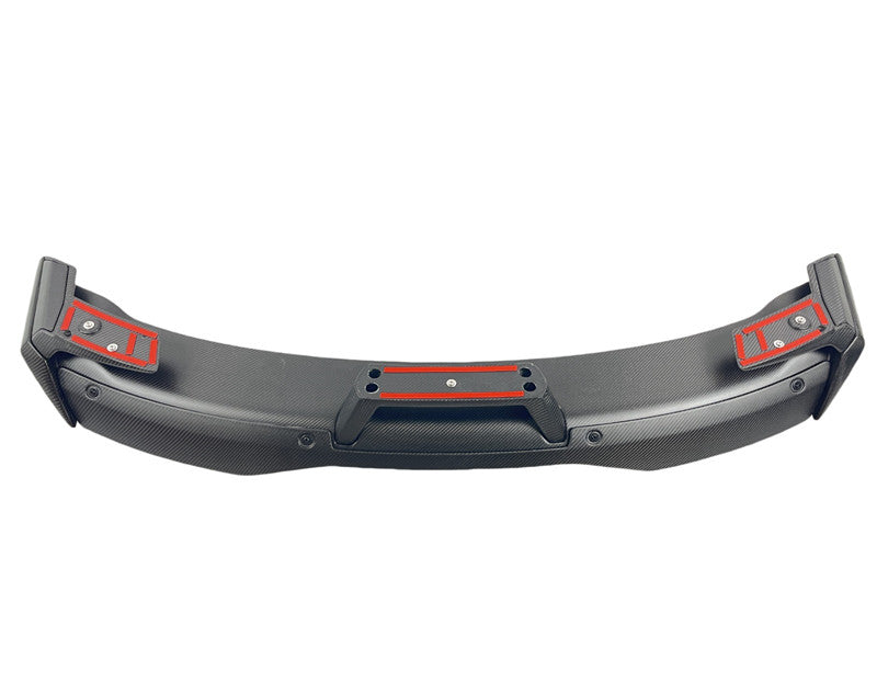 Alerón trasero de carbono brillante de 2 piezas para Ford Mustang S650 Dark Horse 2024+