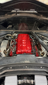 Corvette C8 Red Carbon Fiber Engine Cover