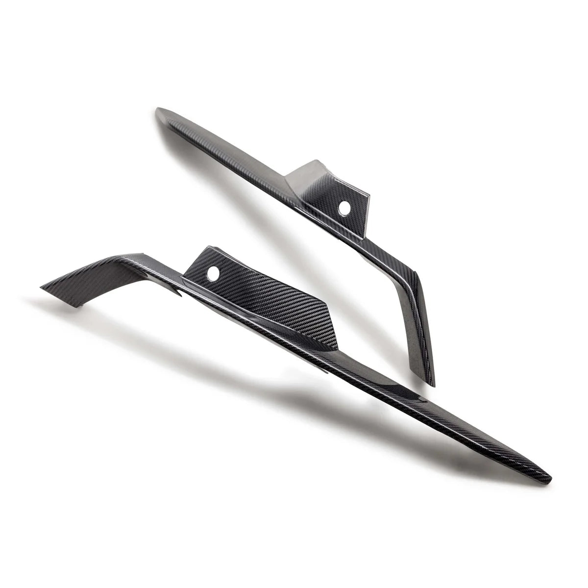 2022–2027 Corvette C8 Z06 / E-Ray / Grand Sport Dry Gloss Carbon Fiber Front Lower Grille Pair