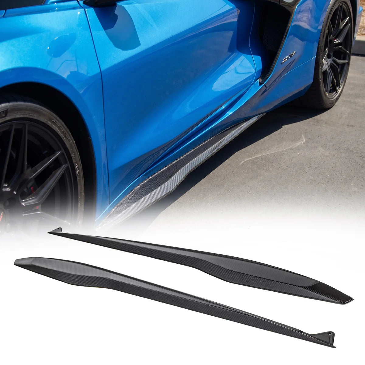 Extensiones de balancín laterales de fibra de carbono para C8 Corvette Z06 / E-Ray (2023-2025)