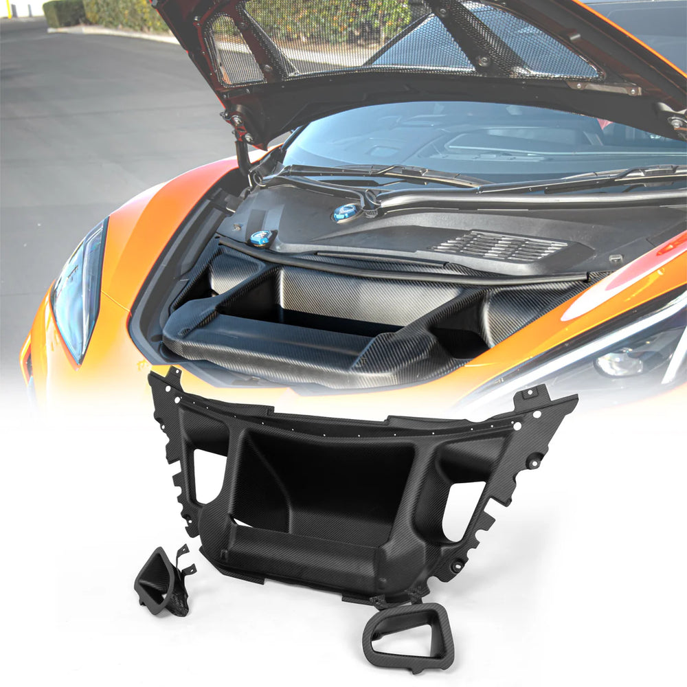 2025–2026 Corvette C8 ZR1 / ZR1X ZTK Functional Dry Carbon Fiber Air Extractor Kit – Double-Sided 3-Piece