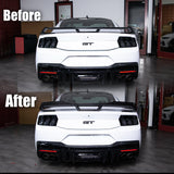 Alerón trasero de carbono brillante de 2 piezas para Ford Mustang S650 Dark Horse 2024+