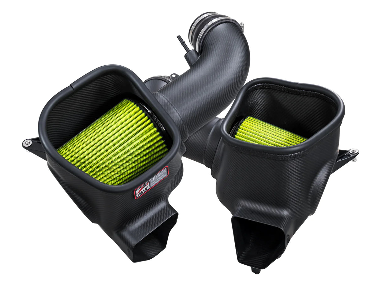 Sistema de admisión de fibra de carbono AWE S-FLO para Ford Mustang GT y Dark Horse 5.0L 2024-2026 – Admisión de rendimiento de alto flujo