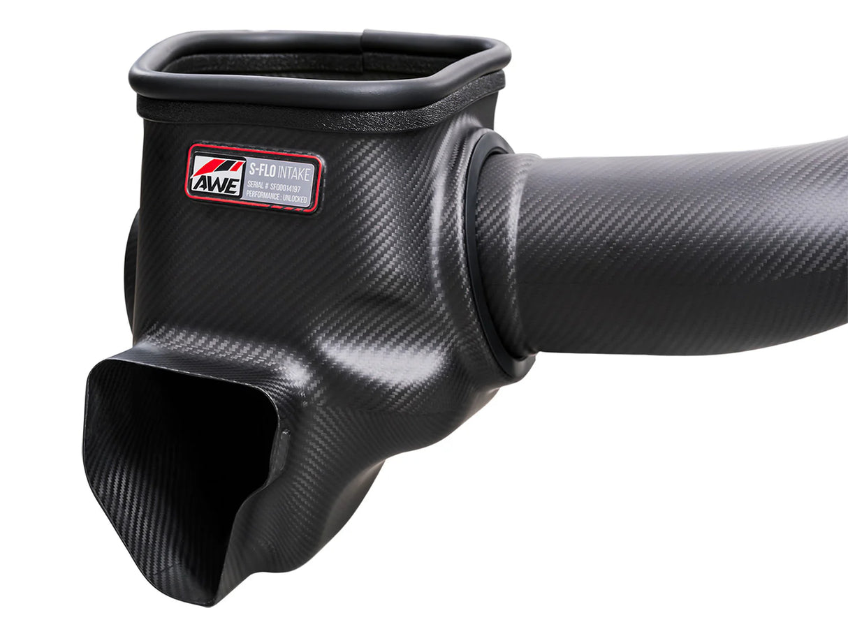 Sistema de admisión de fibra de carbono AWE S-FLO para Ford Mustang GT y Dark Horse 5.0L 2024-2026 – Admisión de rendimiento de alto flujo