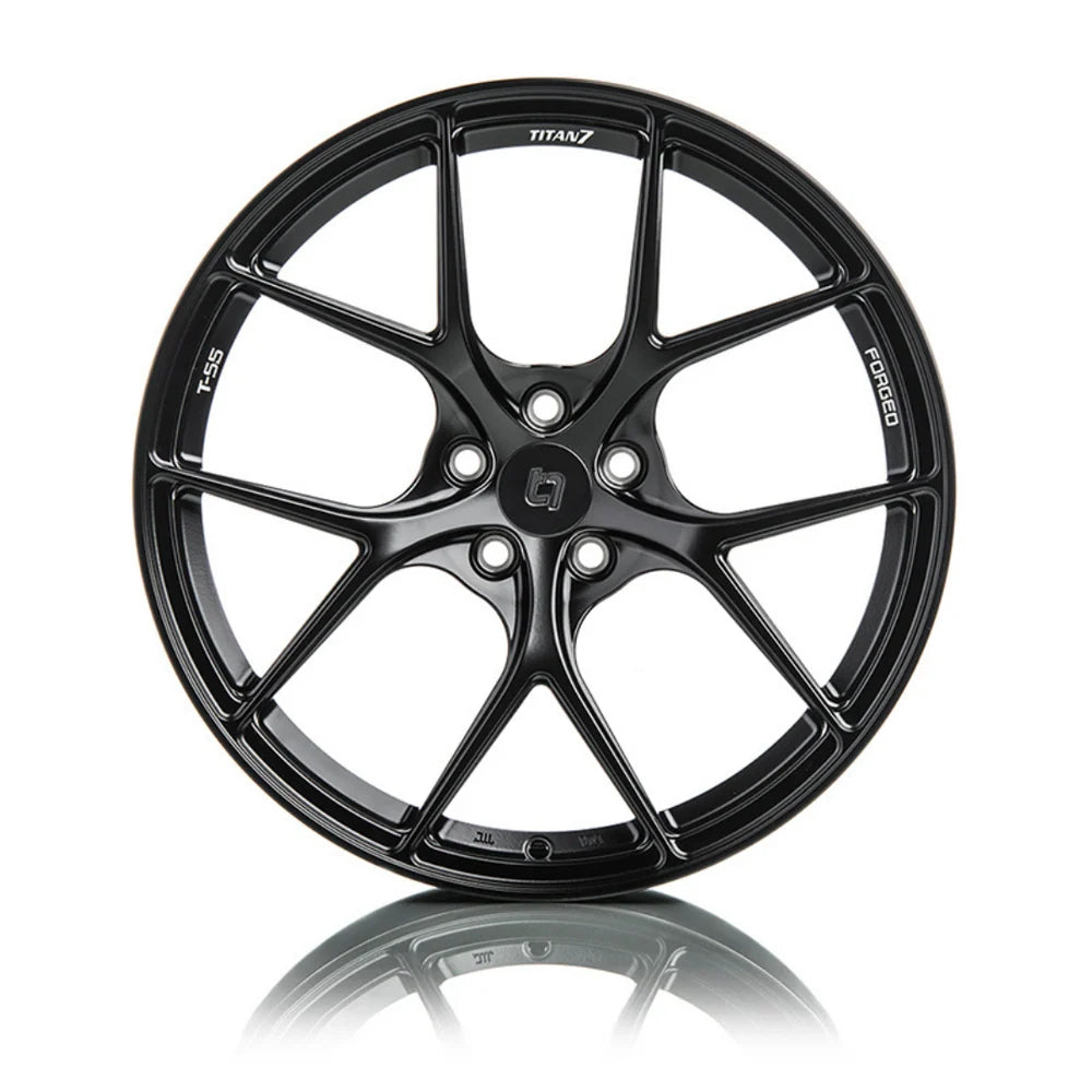 Titan 7 T-S5 19x9 / 20x11.5 C8 Corvette Forged Wheels – Satin Titanium
