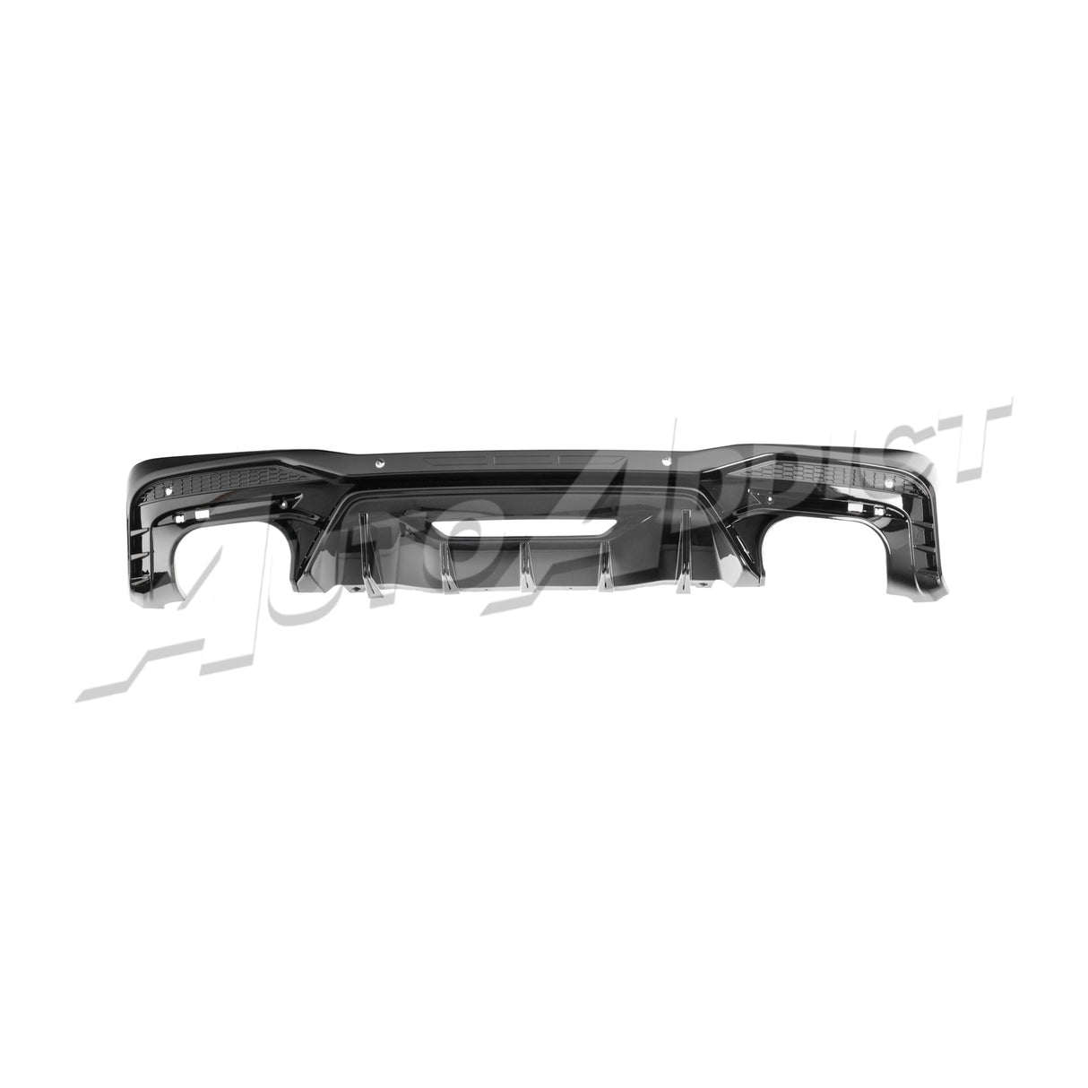 Difusor Trasero Negro Brillante para Ford Mustang Dark Horse 2024+ con Cuatro Salidas