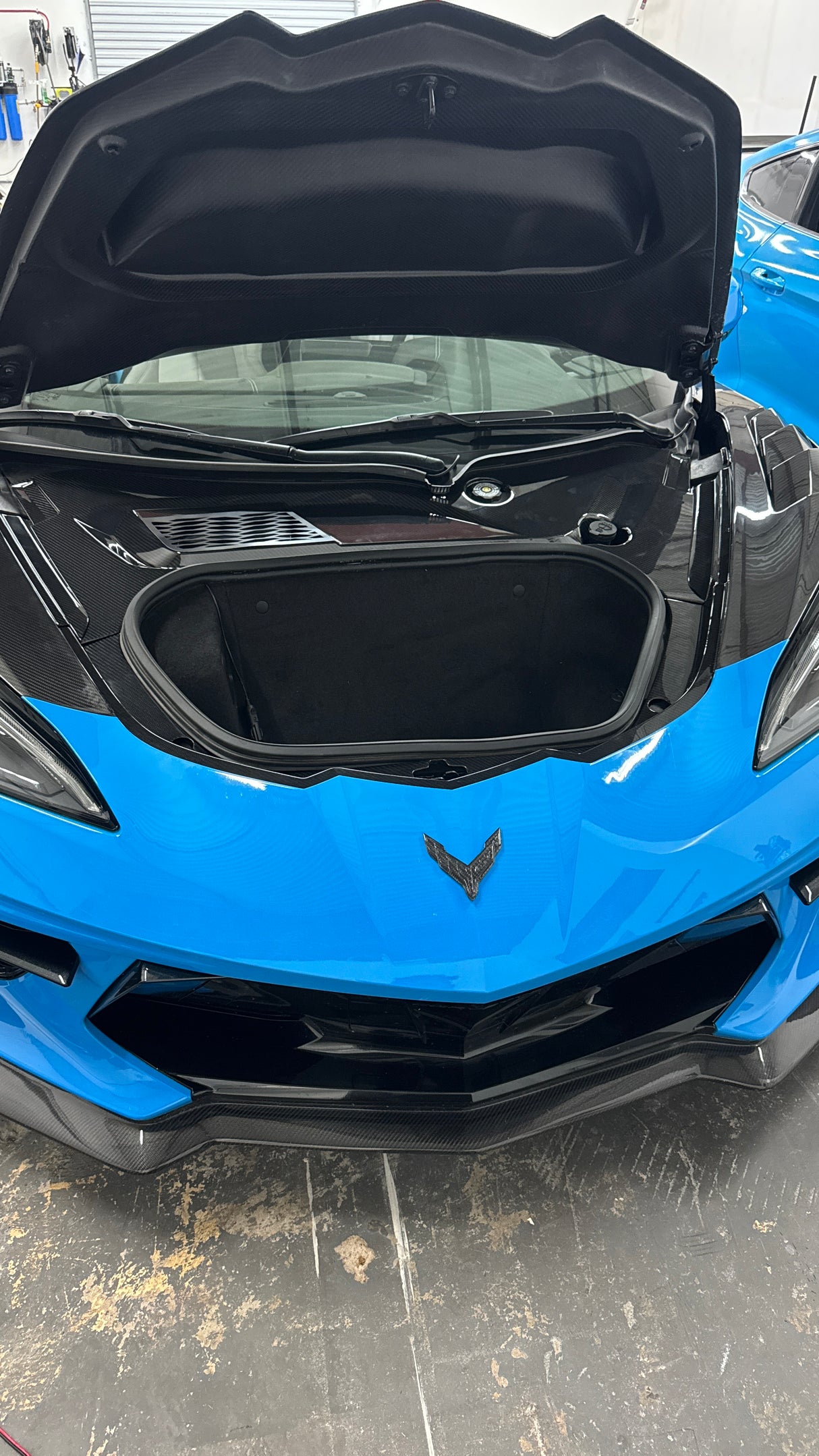 2020-2026 Corvette C8 Carbon Fiber Pre-Preg Front Frunk Surround Trim Kit