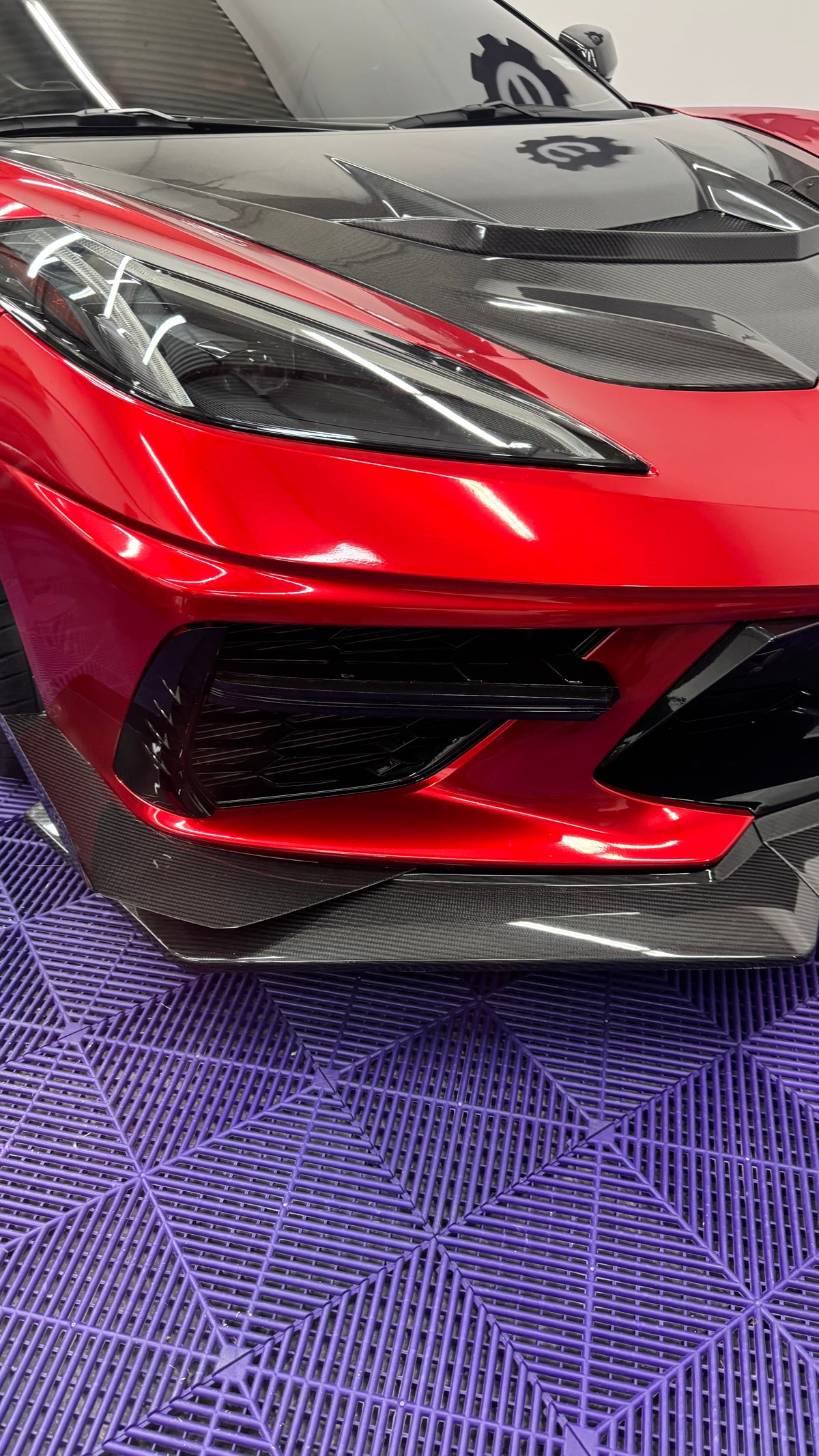 2020–2027 Corvette C8 Stingray Z07-Style Dry Carbon Fiber Front Splitter & Canards