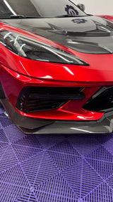 2020–2027 Corvette C8 Stingray Z07-Style Dry Carbon Fiber Front Splitter & Canards