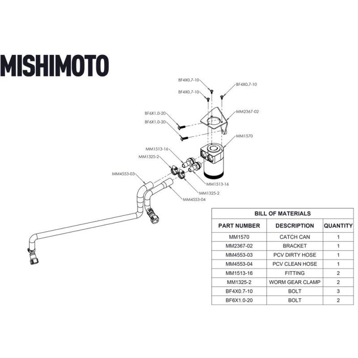 Mishimoto Baffled Oil Catch Can Kit for 2020–2026 Chevrolet Corvette C8 Coupe – PCV Side Oil Separator