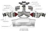 2020+ Chevrolet Corvette C8 Stingray Eventuri Carbon Fiber Intake System with Clear Lid