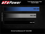 Sistema de admisión de aire frío de fibra de carbono aFe Power Track Series con filtros Pro DRY S – Chevrolet C8 Corvette 2020–2026