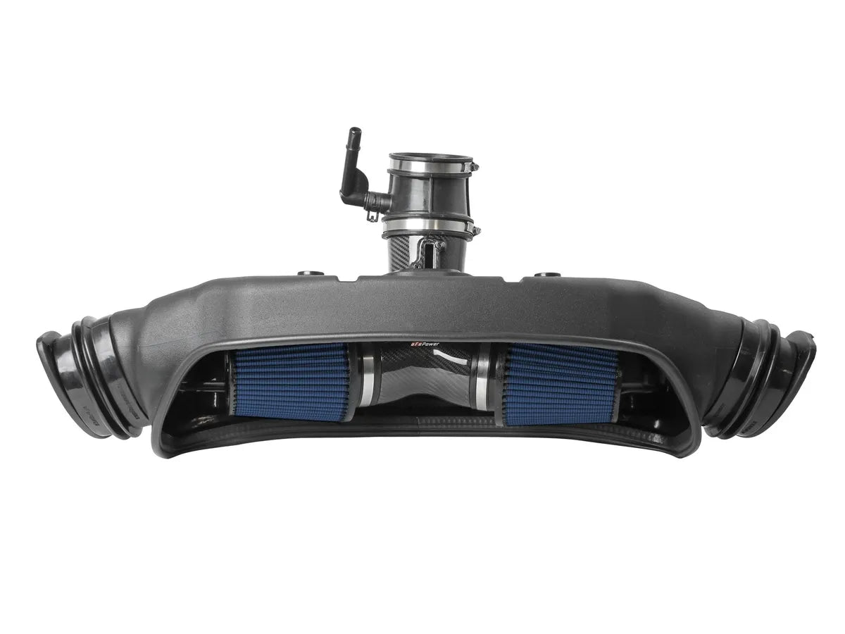 Sistema de admisión de aire frío de fibra de carbono aFe Power Track Series con filtros Pro 5R – Chevrolet C8 Corvette 2020–2026