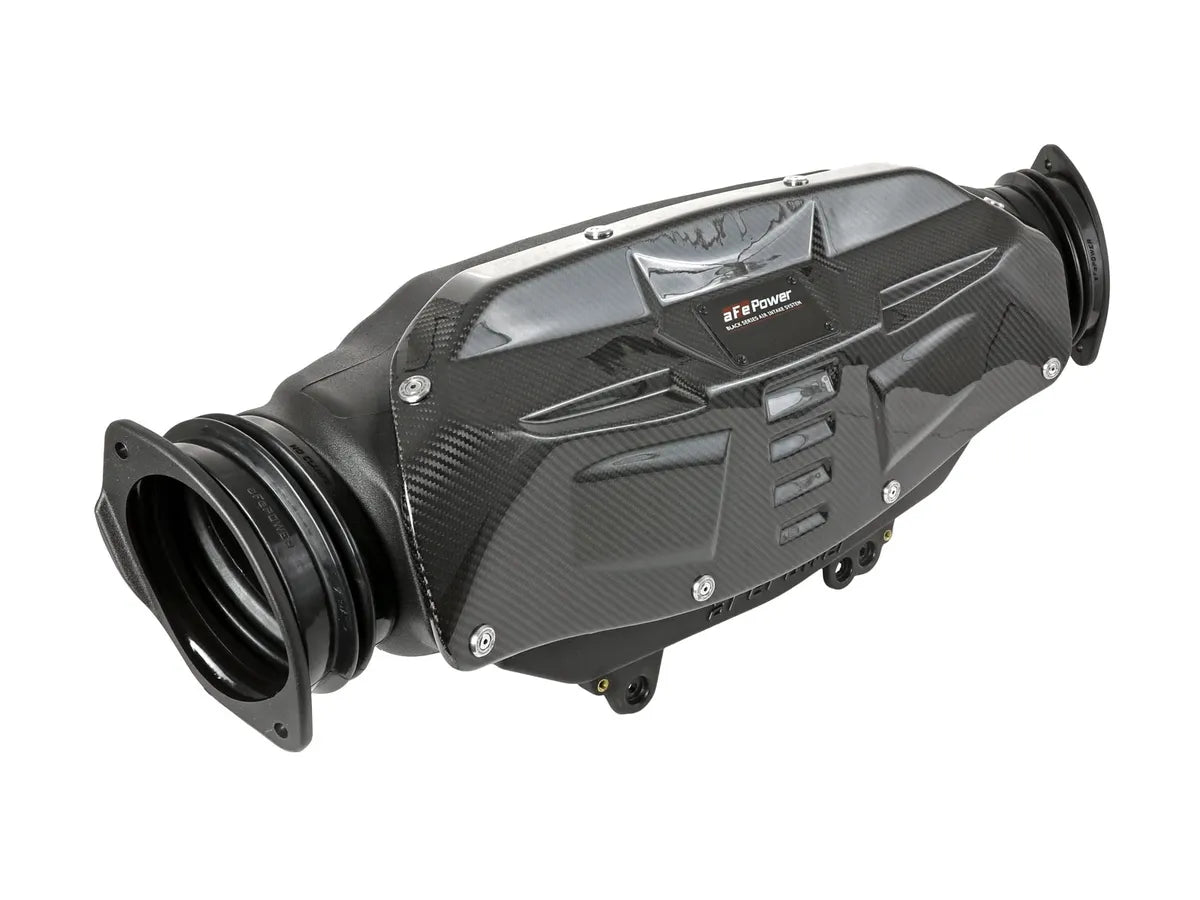 Sistema de admisión de aire frío de fibra de carbono aFe Power Black Series con filtros Pro 5R – Chevrolet C8 Corvette 2020–2026