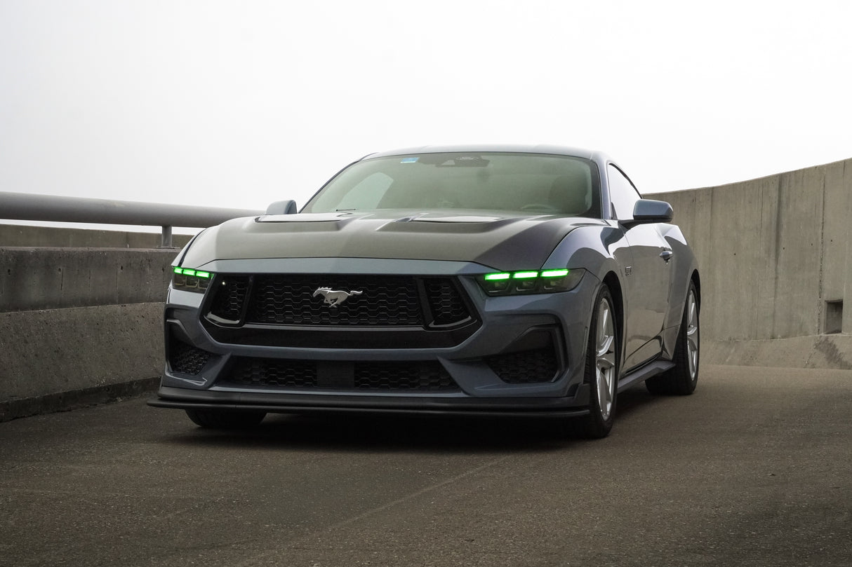 2024+ Ford Mustang S650 RGB Headlights With Gloss Black Housing (Pair)