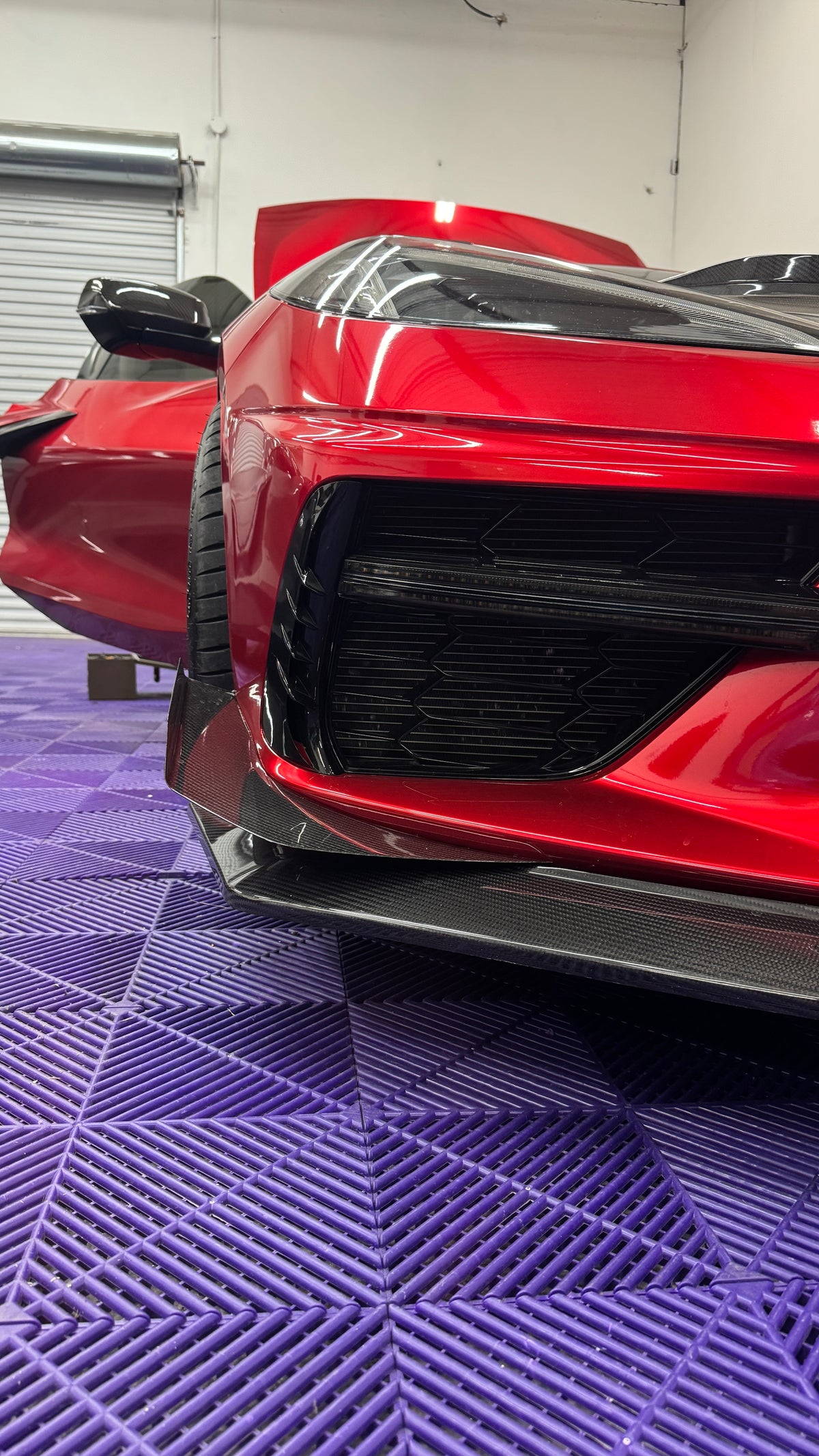 2020–2027 Corvette C8 Stingray Z07-Style Dry Carbon Fiber Front Splitter & Canards