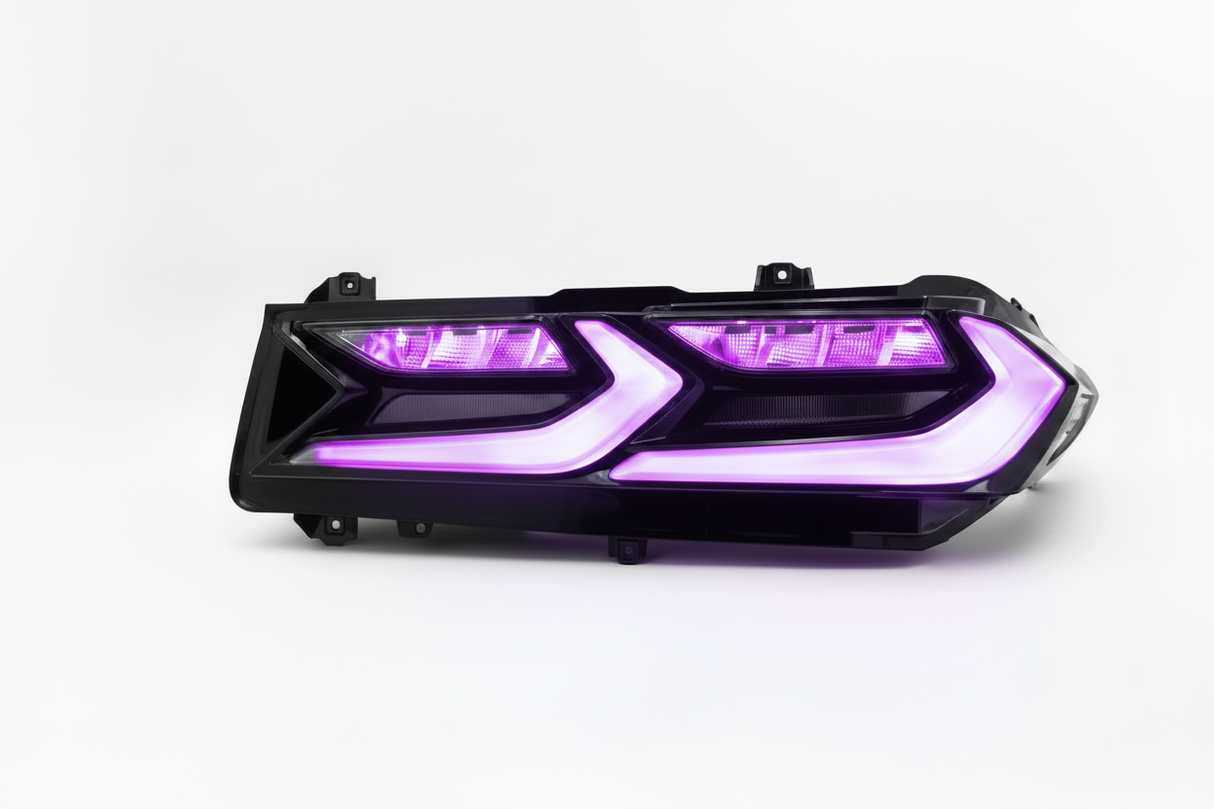 Luces traseras LED RGB estilo europeo ahumado con intermitentes ámbar secuenciales para Corvette C8 2020-2026 (par)