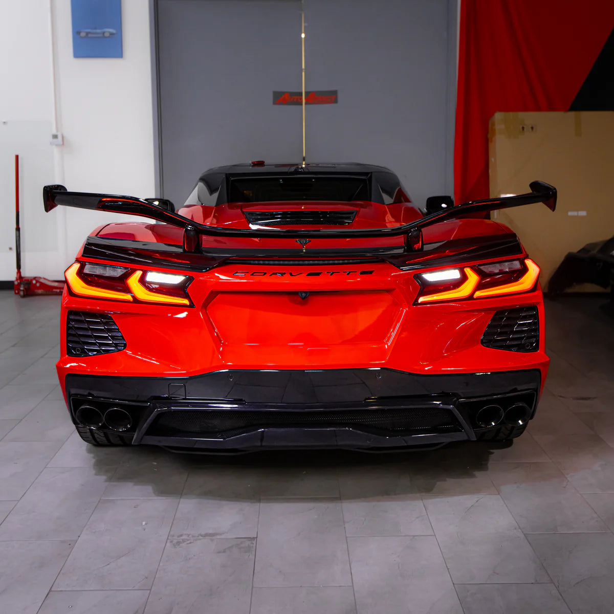 Alerón trasero de aluminio estilo Z07 para Chevrolet Corvette C8 Stingray 2020–2026