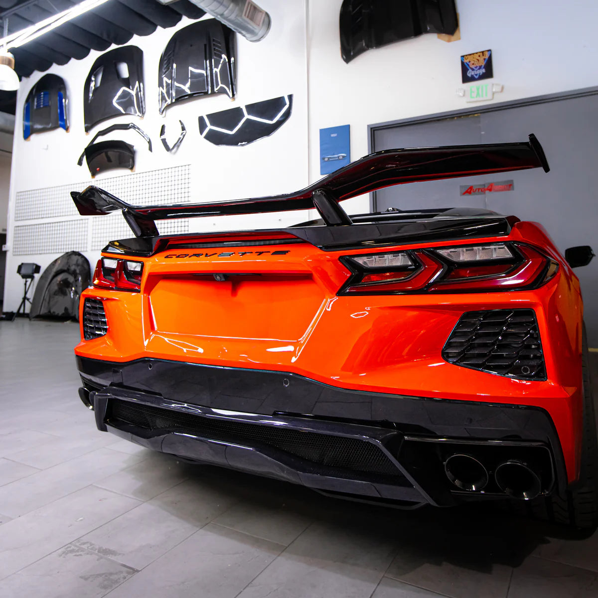 Alerón trasero de aluminio estilo Z07 para Chevrolet Corvette C8 Stingray 2020–2026