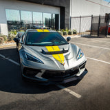 Capó de fibra de carbono de doble cara de 2 piezas Type-ZR1 para Corvette C8 2020-2026 para Stingray/Z06/E-Ray