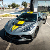 Capó de fibra de carbono de doble cara de 2 piezas Type-ZR1 para Corvette C8 2020-2026 para Stingray/Z06/E-Ray