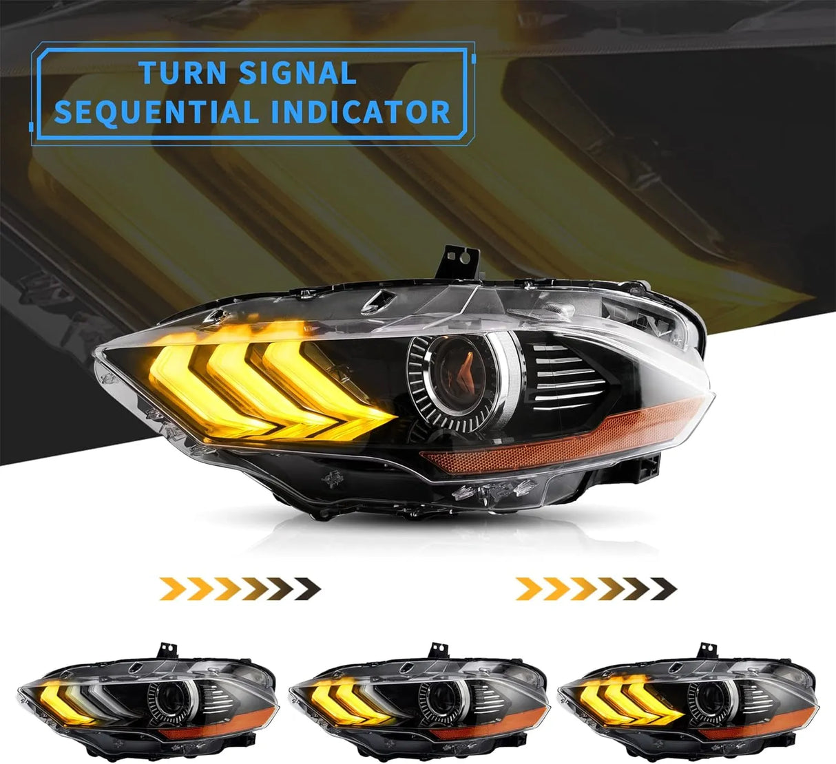 Faros proyectores RGB Mustang 2018-2023 para Ford Mustang