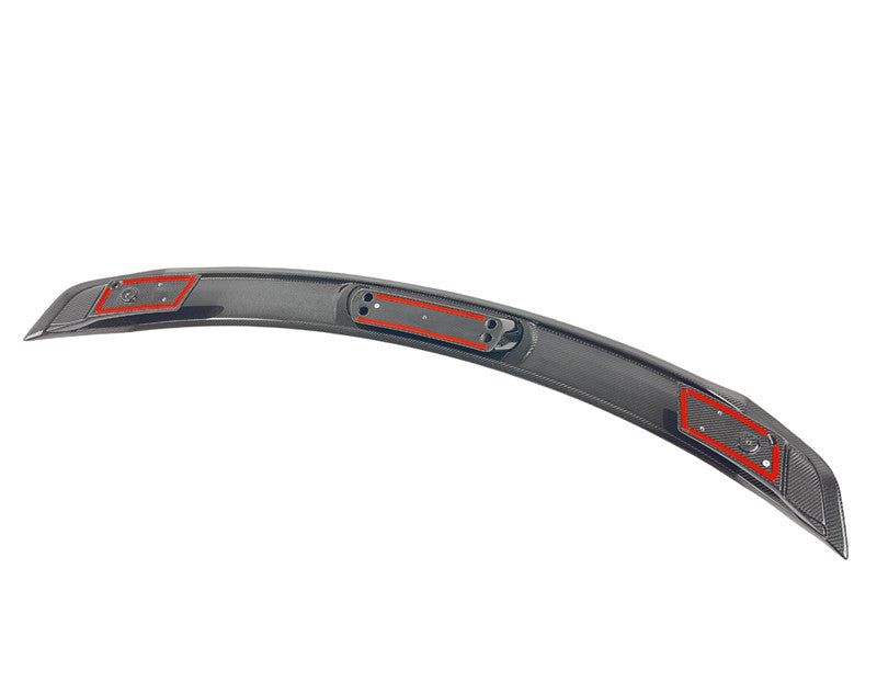 Alerón trasero de carbono brillante de 2 piezas para Ford Mustang S650 Dark Horse 2024+
