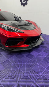 2020–2027 Corvette C8 Stingray Z07-Style Dry Carbon Fiber Front Splitter & Canards