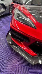 2020–2027 Corvette C8 Stingray Z07-Style Dry Carbon Fiber Front Splitter & Canards