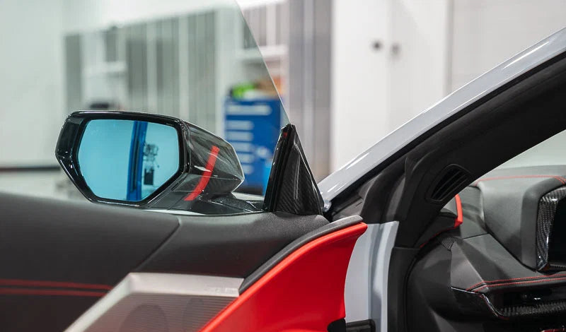C8 Corvette Carbon Fiber Interior A-Pillar Trim Overlays