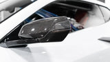 C8 Corvette Carbon Fiber Mirror Bottom Overlays (2020+)