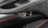 Corvette C8 Carbon Fiber Door Lock Trim Overlays