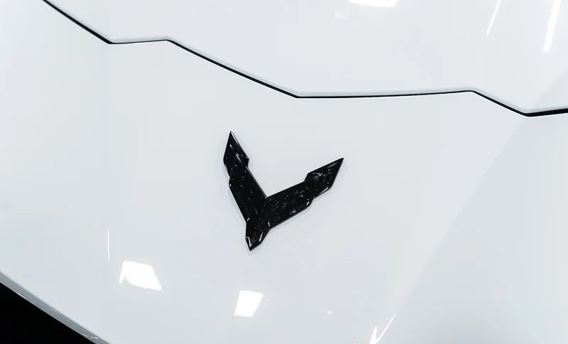 Corvette C8 Stealth Hood Emblem – Carbon Flash | OEM GM