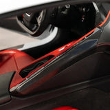 2020–2025 Chevrolet Corvette C8 Red Carbon Fiber Upper Right Center Console Trim