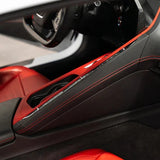2020–2025 Chevrolet Corvette C8 Red Carbon Fiber Upper Right Center Console Trim