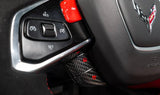 2020–2023 C8 Corvette Stingray Carbon Fiber Steering Wheel Button Covers – 4PC