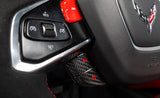 C8 Corvette Red Carbon Fiber Steering Wheel Button Covers – 4PC