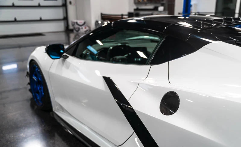 Corvette C8 Carbon Fiber Fuel Door Overlay