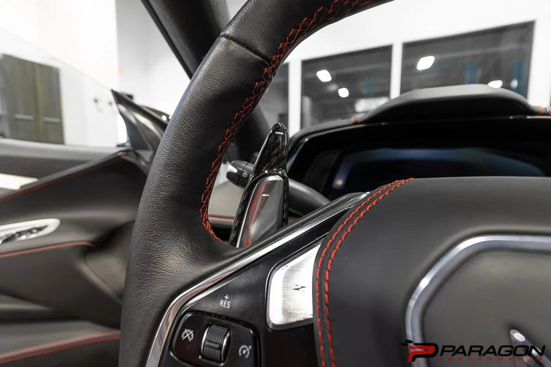 Corvette C8 Stingray Carbon Fiber Paddle Shifter Extenders