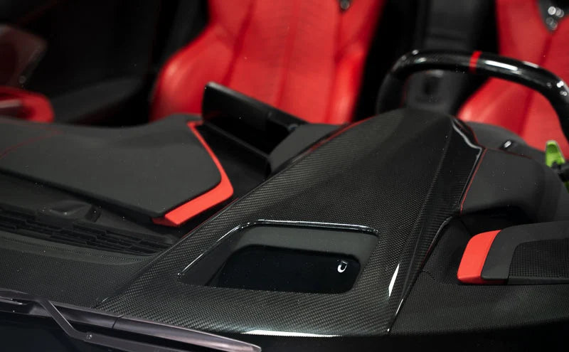C8 Corvette Carbon Fiber HUD Dashboard Center Cover