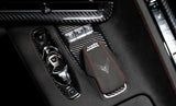 C8 Corvette Red Carbon Fiber Mode Selector Trim Overlay