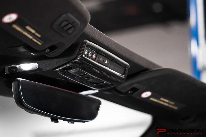 C8 Corvette Carbon Fiber Reading Lamp Overlay
