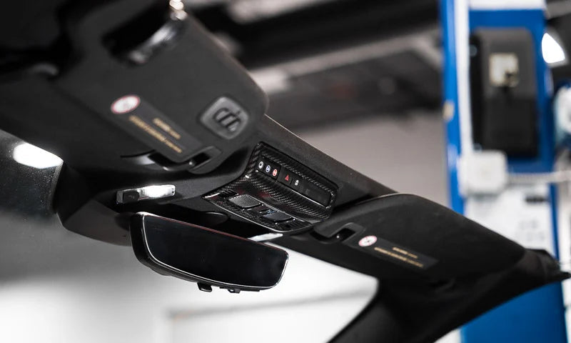 C8 Corvette Carbon Fiber Reading Lamp Overlay