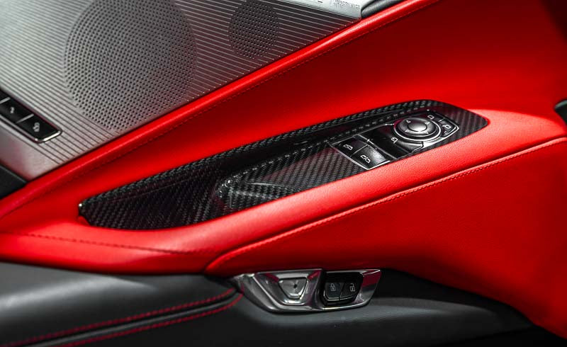 C8 Corvette Carbon Fiber Window Switch Covers — HTC