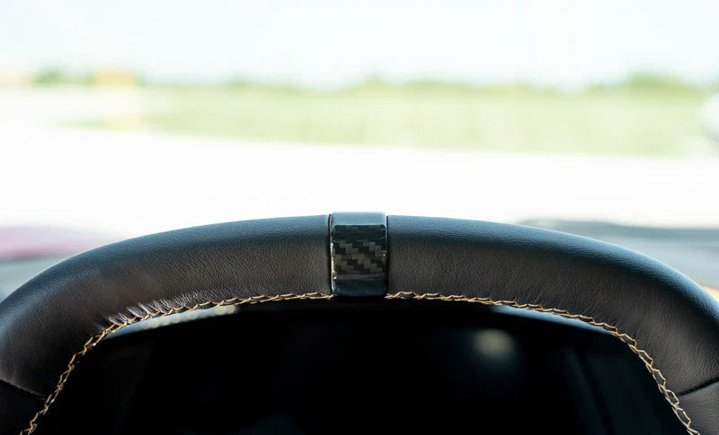 C8 Corvette Blue Carbon Fiber 12 O'Clock Steering Wheel Trim