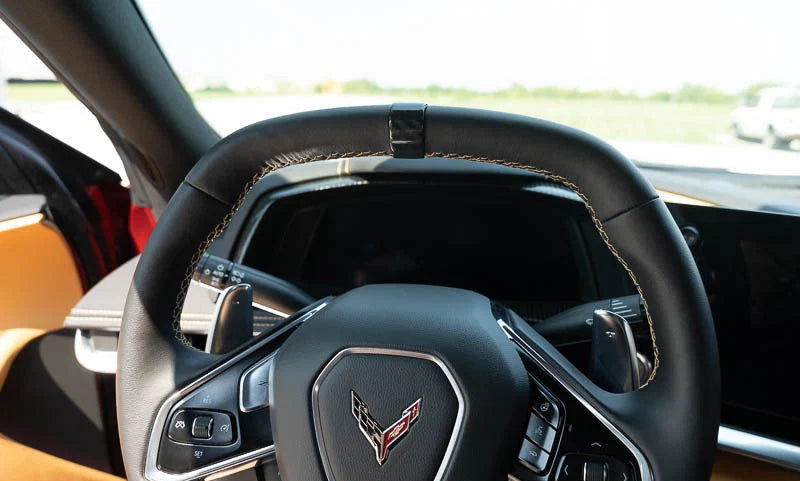 C8 Corvette Blue Carbon Fiber 12 O'Clock Steering Wheel Trim