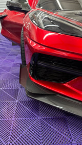2020–2027 Corvette C8 Stingray Z07-Style Dry Carbon Fiber Front Splitter & Canards