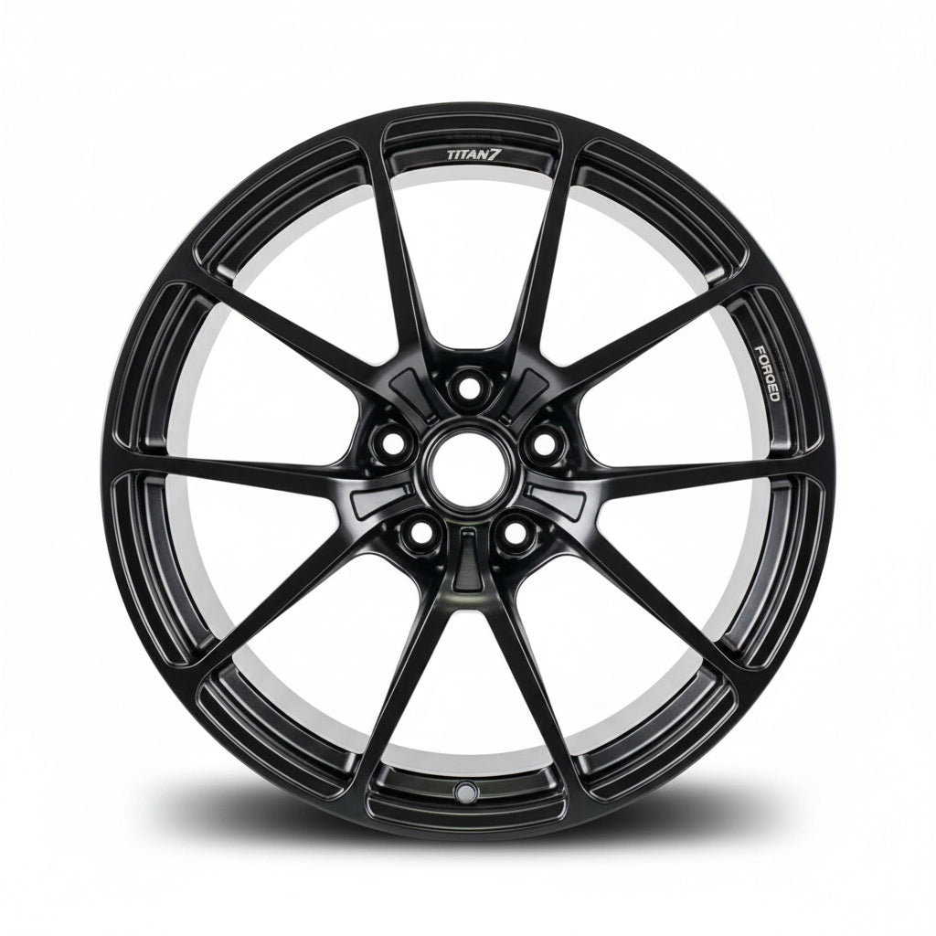 Titan 7 T-P5 C8 Corvette Forged Wheels – Advanced Dark Gunmetal (18x10.5 / 19x12)