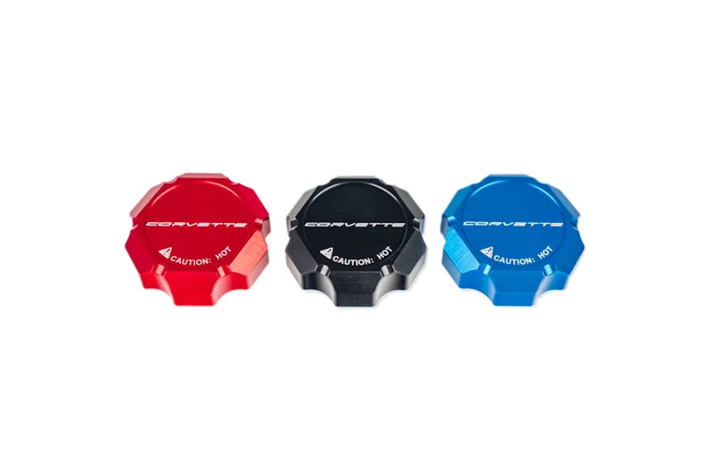 C8 Corvette Billet Coolant Cap Cover – Black, Blue or Red (2020+)